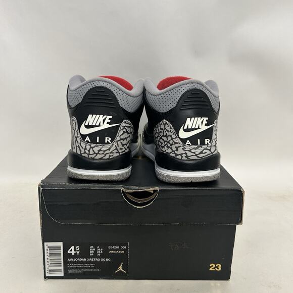 Nike Air Jordan Retro 3 BG “Black Cement” 2018 - Picture 5 of 10